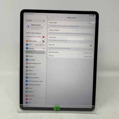 WiFi Only Apple iPad Air 13" M2 512GB Space Gray MV2J3LL/A