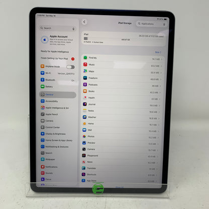 WiFi Only Apple iPad Air 13" M2 512GB Space Gray MV2J3LL/A