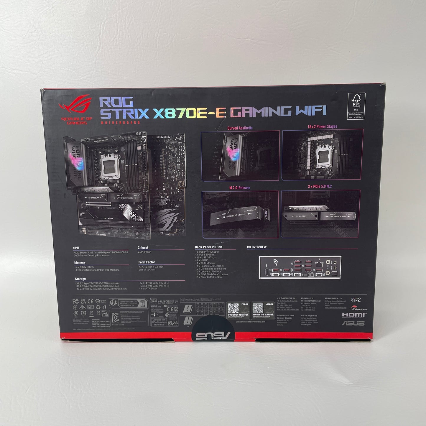 Asus ROG Strix X870E-E Gaming WiFi AM5 ATX AMD DDR5 Motherboard