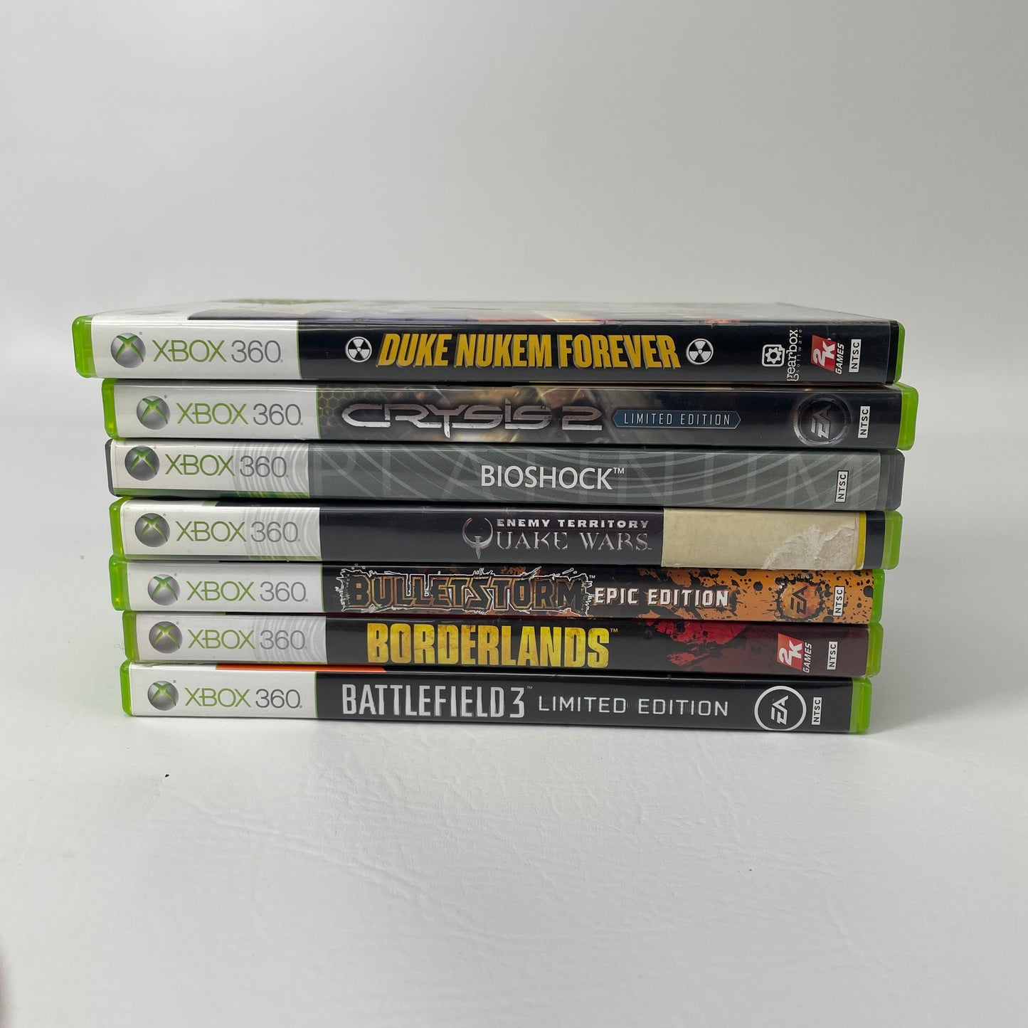 Lot of 7 Microsoft Xbox 360 Games Battlefield 3 Borderlands BioShock Crysis 2 