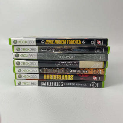 Lot of 7 Microsoft Xbox 360 Games Battlefield 3 Borderlands BioShock Crysis 2 