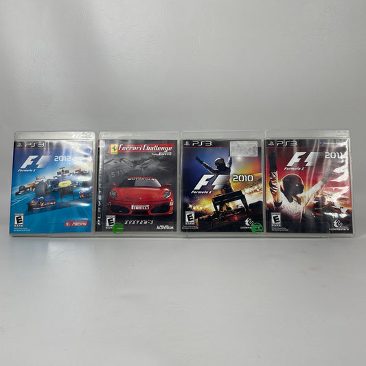 Lot of 4 PS3 Racing Games F1 2010 2011 2012 Ferrari Challenge Formula 1 Bundle