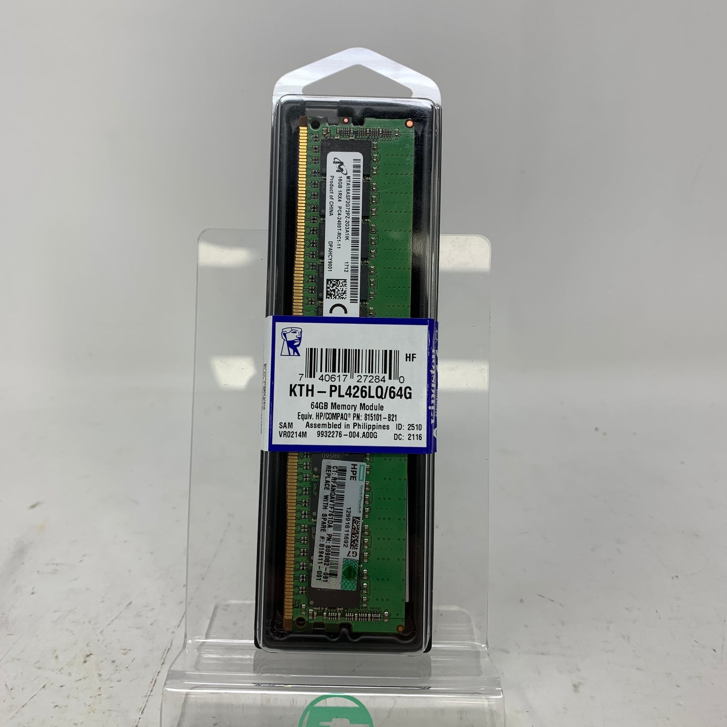 New Micron  PC4-2400T-RC1 16GB (1x16GB) RAM DDR4 2400MHz MTA18ASF2G72PZ-2G3A1IK