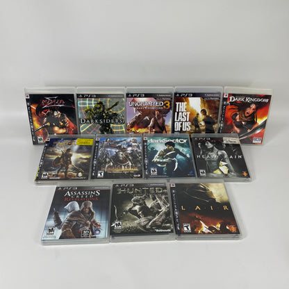 Lot of 12 PS3 Games The Last of Us Uncharted 3 Assassins Creed Heavy Rain 