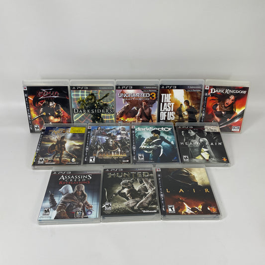 Lot of 12 PS3 Games The Last of Us Uncharted 3 Assassins Creed Heavy Rain 