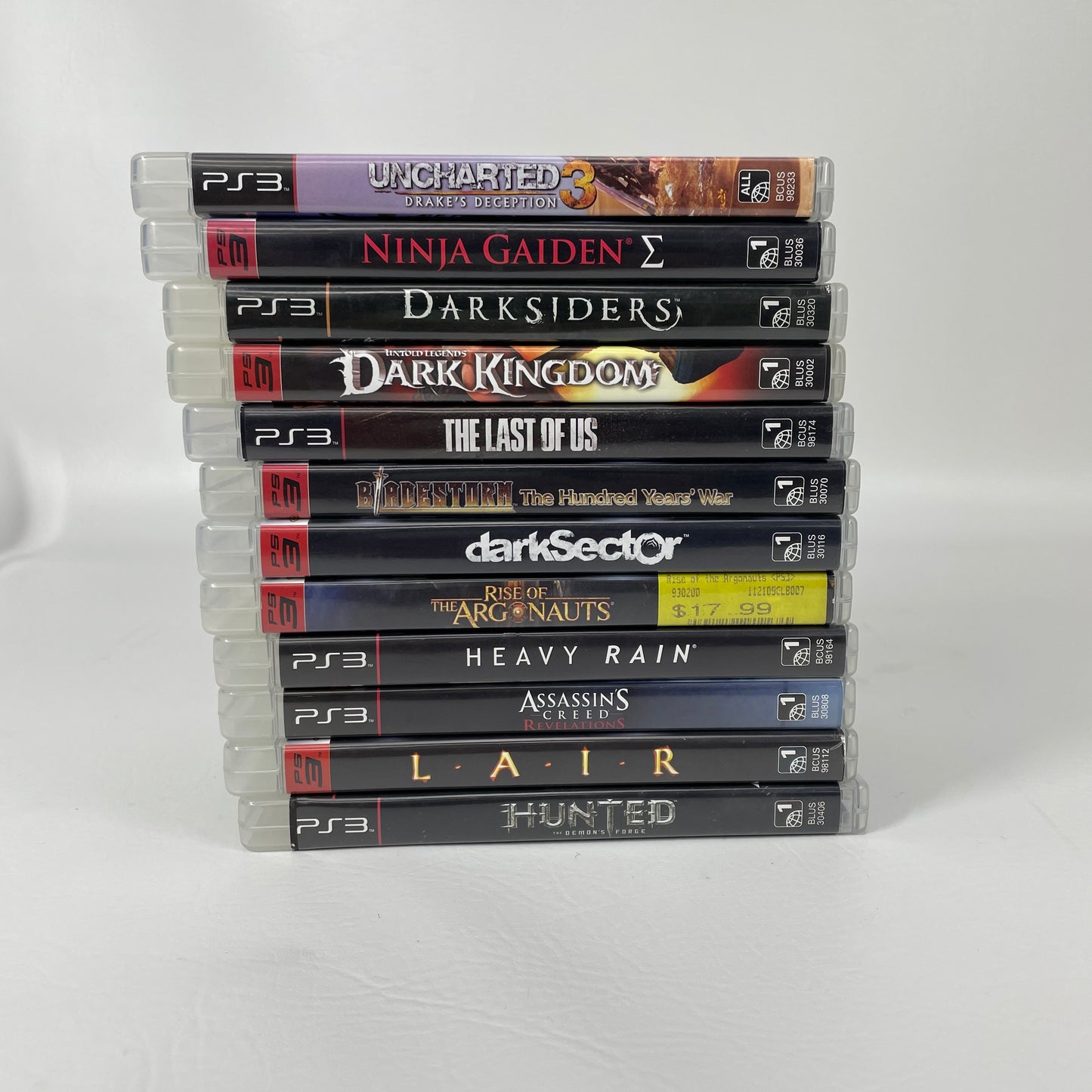 Lot of 12 PS3 Games The Last of Us Uncharted 3 Assassins Creed Heavy Rain 