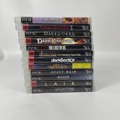 Lot of 12 PS3 Games The Last of Us Uncharted 3 Assassins Creed Heavy Rain 