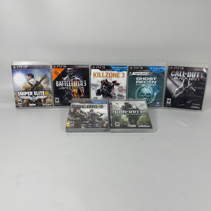 Lot of 7 PS3 Games Call of Duty Black Ops II 4 Modern Warfare Battlefield 3 COD