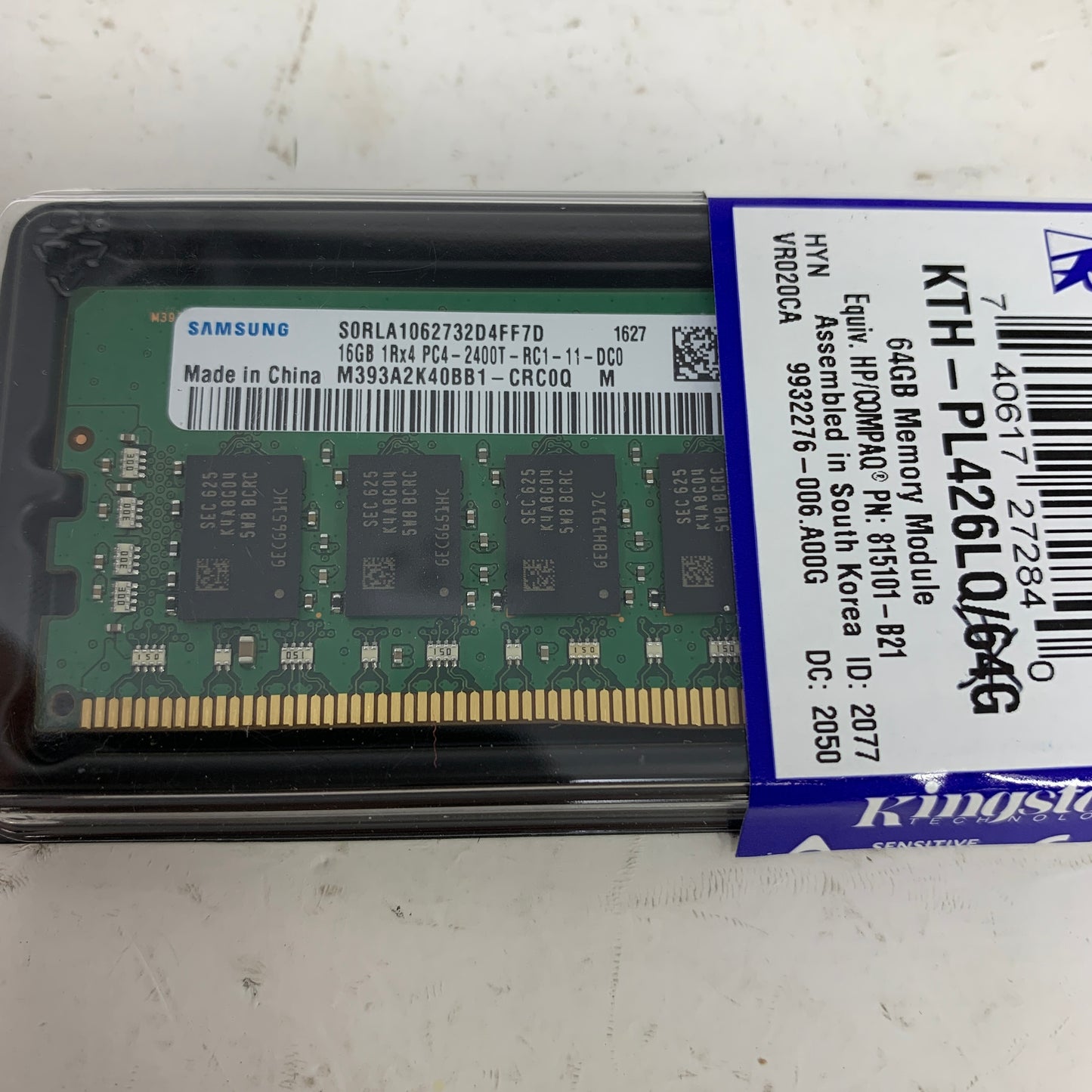 New Samsung PC4-2400T-RC1 16GB (1x16GB) RAM DDR4 2400MHz M393A2K40BB1-CRC0Q