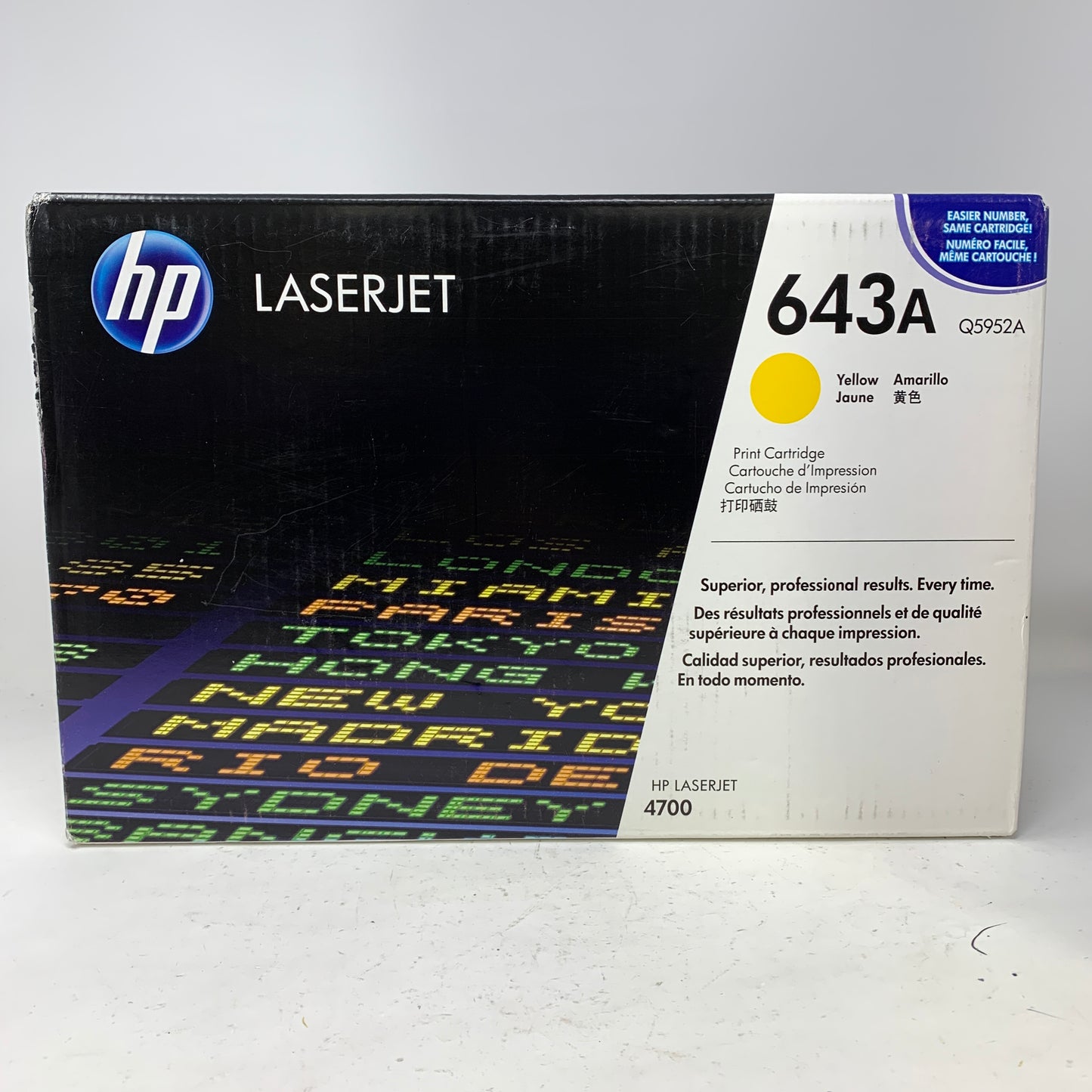 New HP LaserJet 643A Yellow High-Yield Toner Cartridge CC643A
