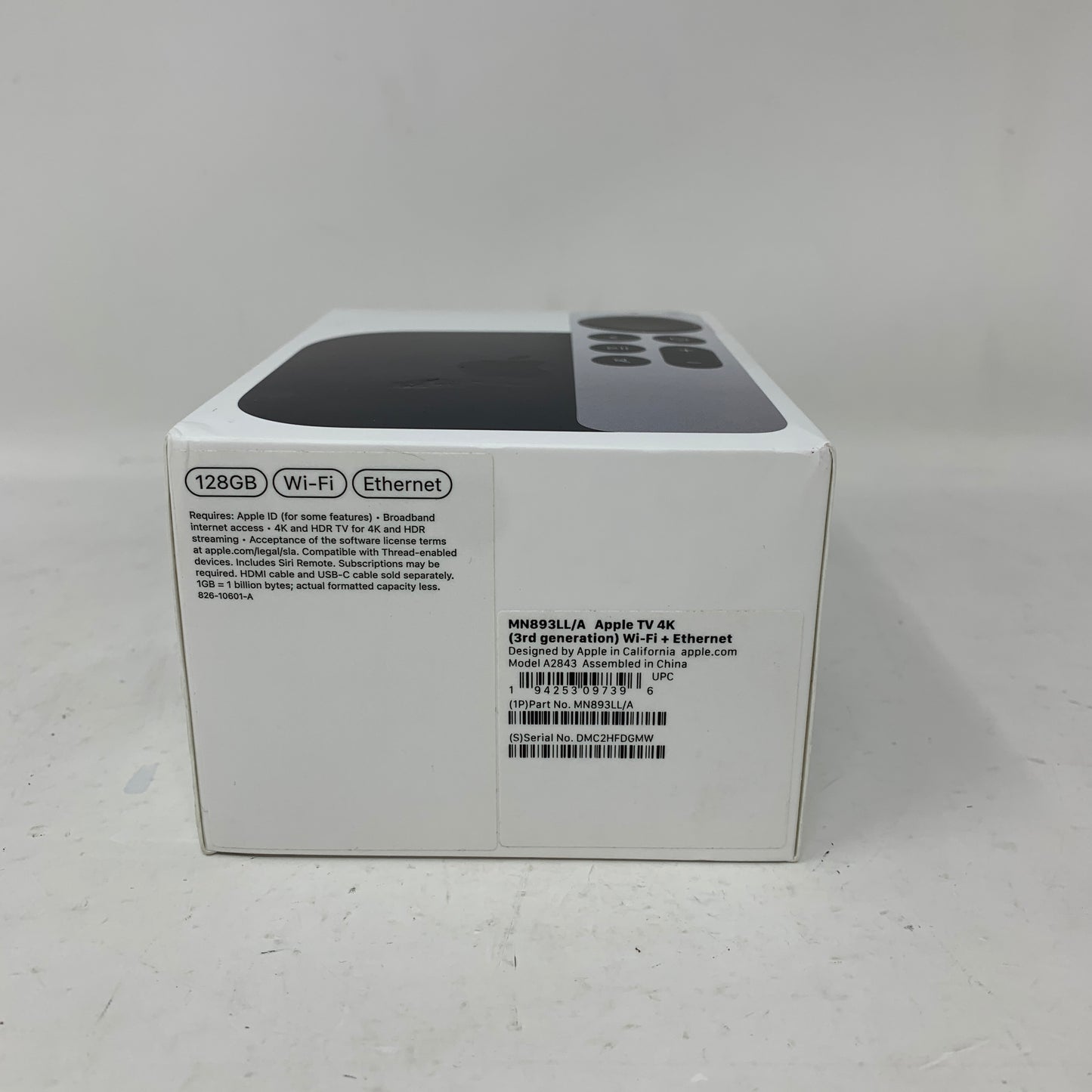New Apple TV 4K 3rd Gen 128GB Digital HD Media Streamer MN893LL/A WiFi + 