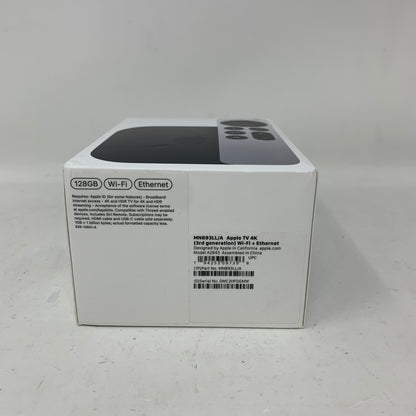 New Apple TV 4K 3rd Gen 128GB Digital HD Media Streamer MN893LL/A WiFi + 