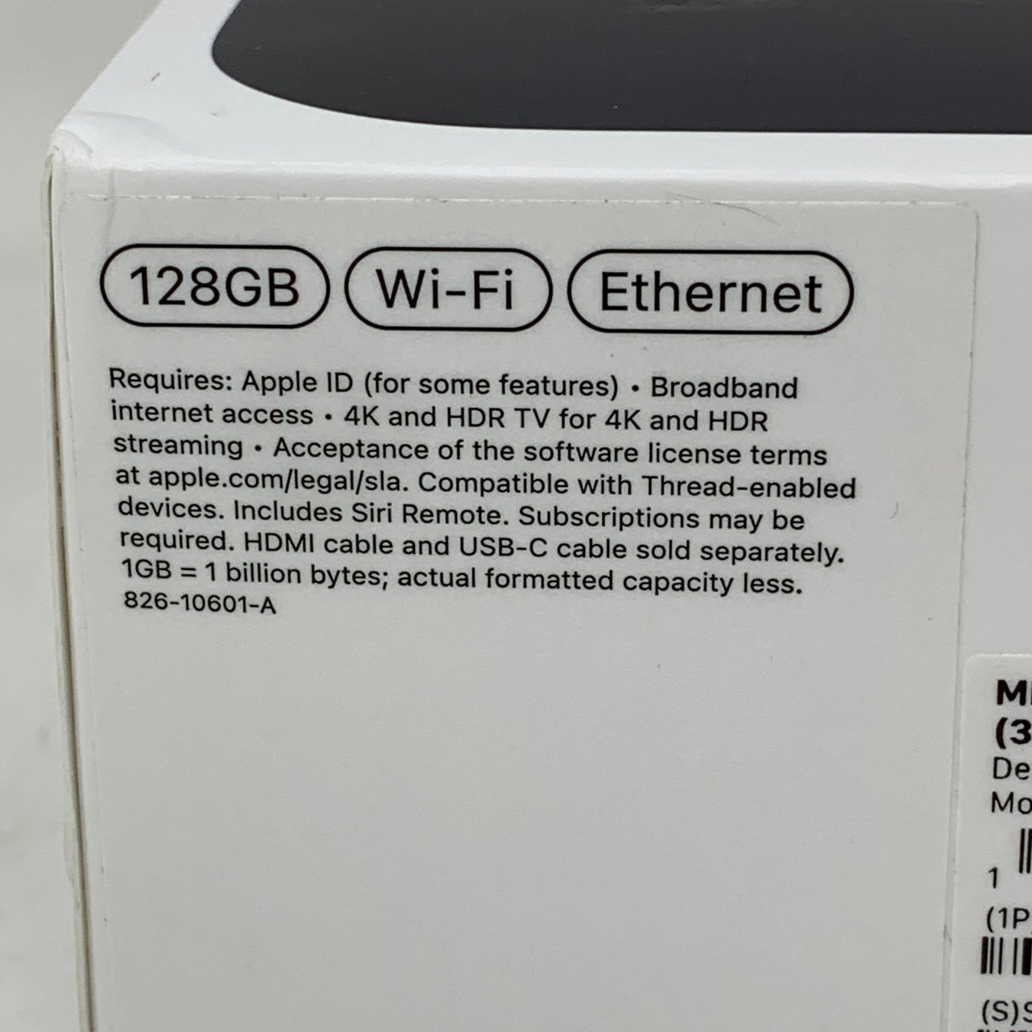 New Apple TV 4K 3rd Gen 128GB Digital HD Media Streamer MN893LL/A WiFi + 