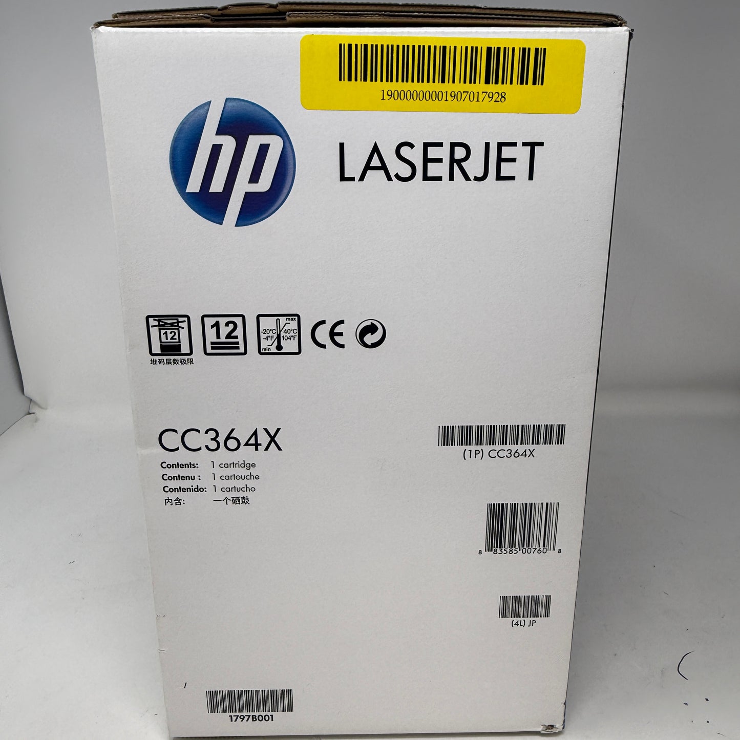 New Hp 64x Black Original LaserJet Toner Cartridge CC364X