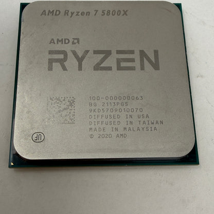 AMD Ryzen 7 5800X 3.80GHz 8 Core 100-000000063 16 Thread AM4