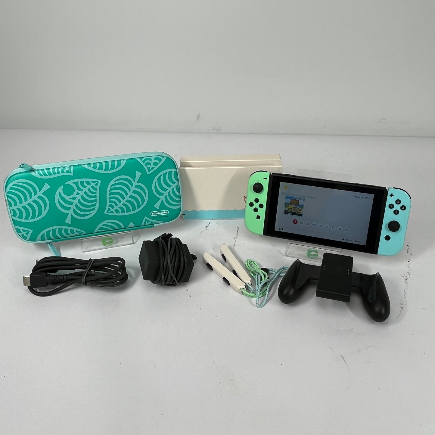 Nintendo Switch v1 Video Game Console HAC-001 Animal Crossing Edition