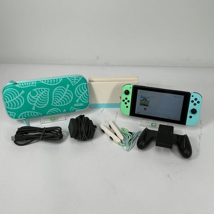 Nintendo Switch v1 Video Game Console HAC-001 Animal Crossing Edition