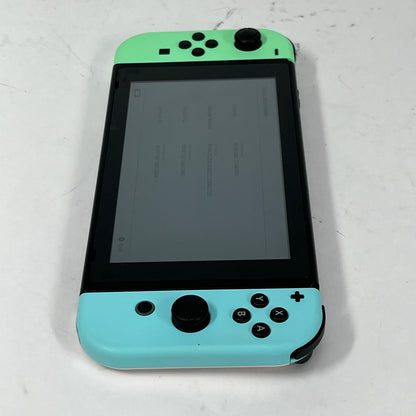 Nintendo Switch v1 Video Game Console HAC-001 Animal Crossing Edition
