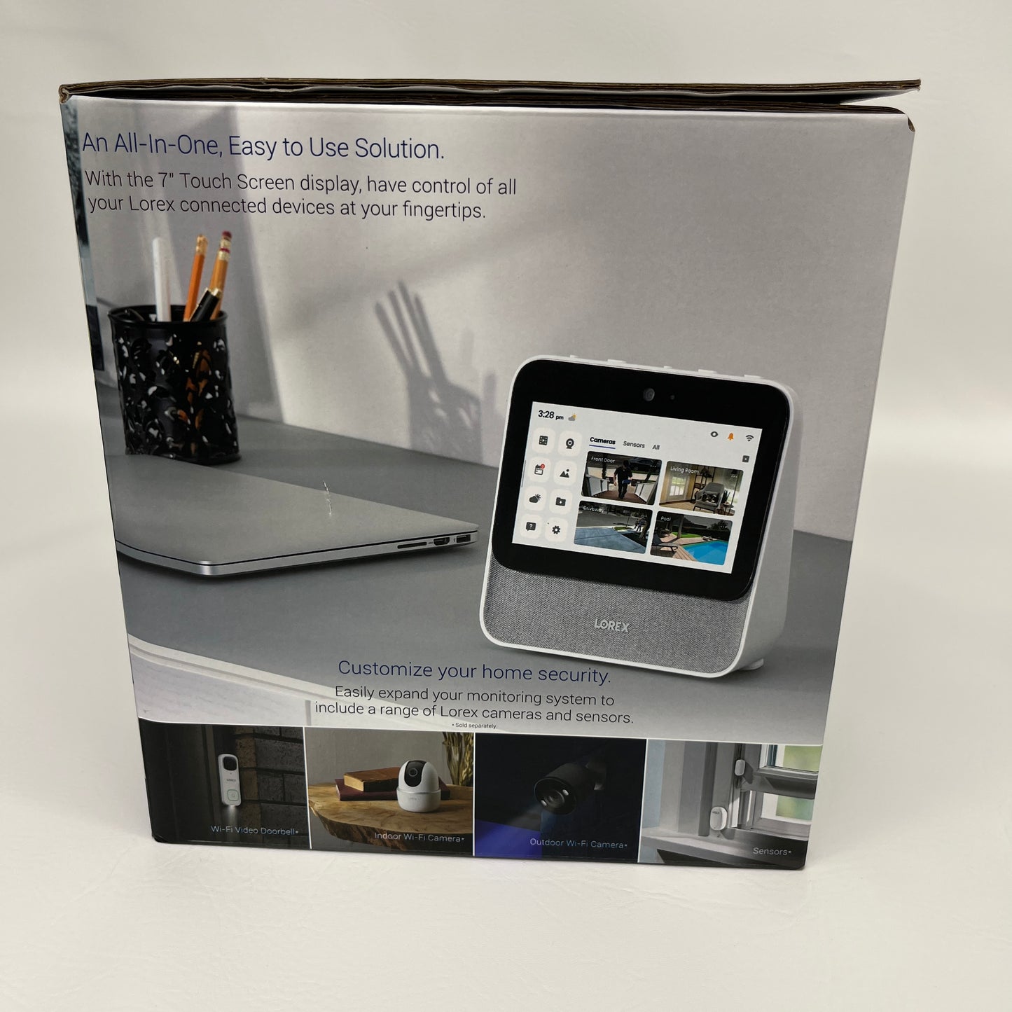 Lorex Smart Home Security Center 2K Wire-Free Cameras & Range Detector HC64A2U-E