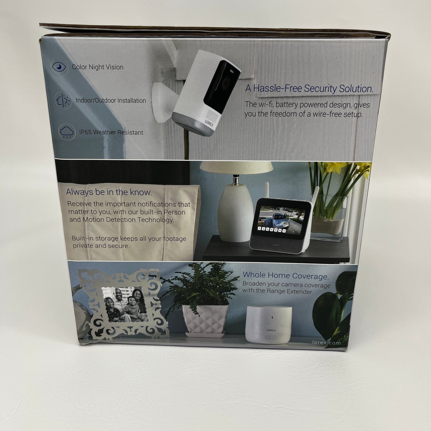 Lorex Smart Home Security Center 2K Wire-Free Cameras & Range Detector HC64A2U-E