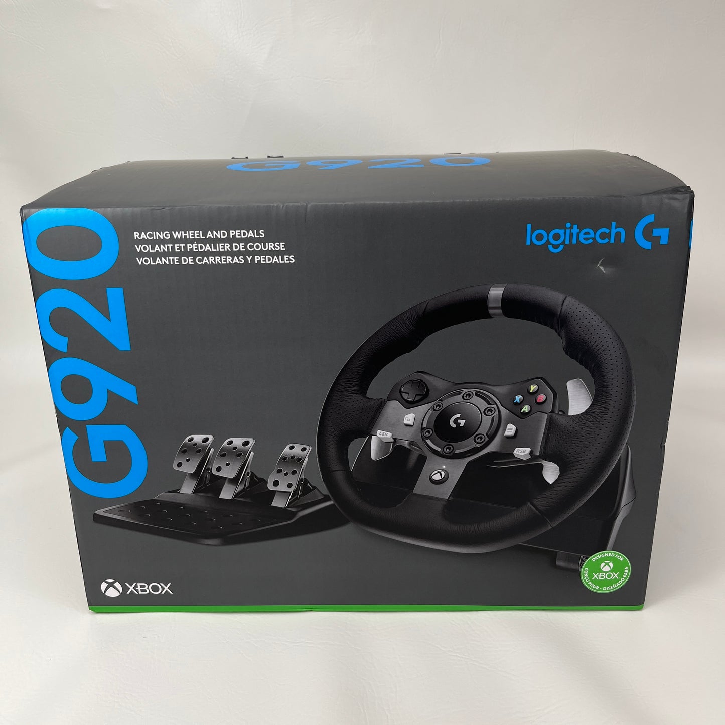 New Logitech G920 Black Driving Force Steering Wheel & Pedals for Xbox/PC