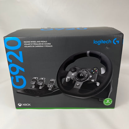 New Logitech G920 Black Driving Force Steering Wheel & Pedals for Xbox/PC