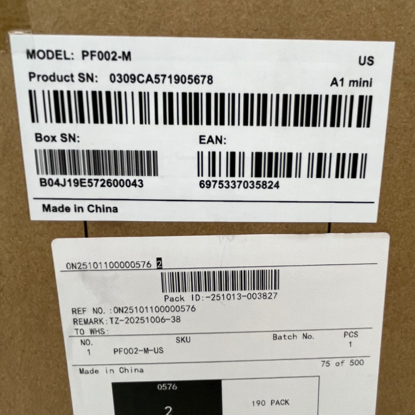 New Bambu  Labs A1 Mini 3D Printer  PF002-M