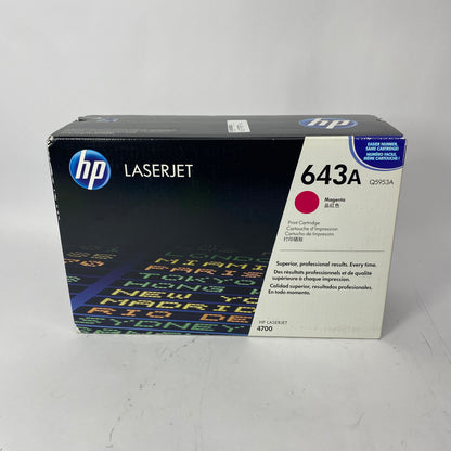 New HP 643A Magenta Laser Toner Cartridge Genuine Q5953A