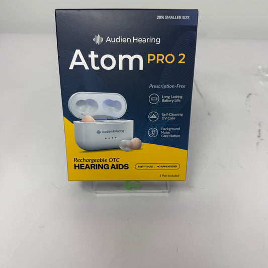 New Audien Atom Pro 2 Wireless Rechargeable OTC Hearing Aid