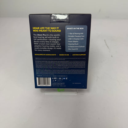 New Audien Atom Pro 2 Wireless Rechargeable OTC Hearing Aid