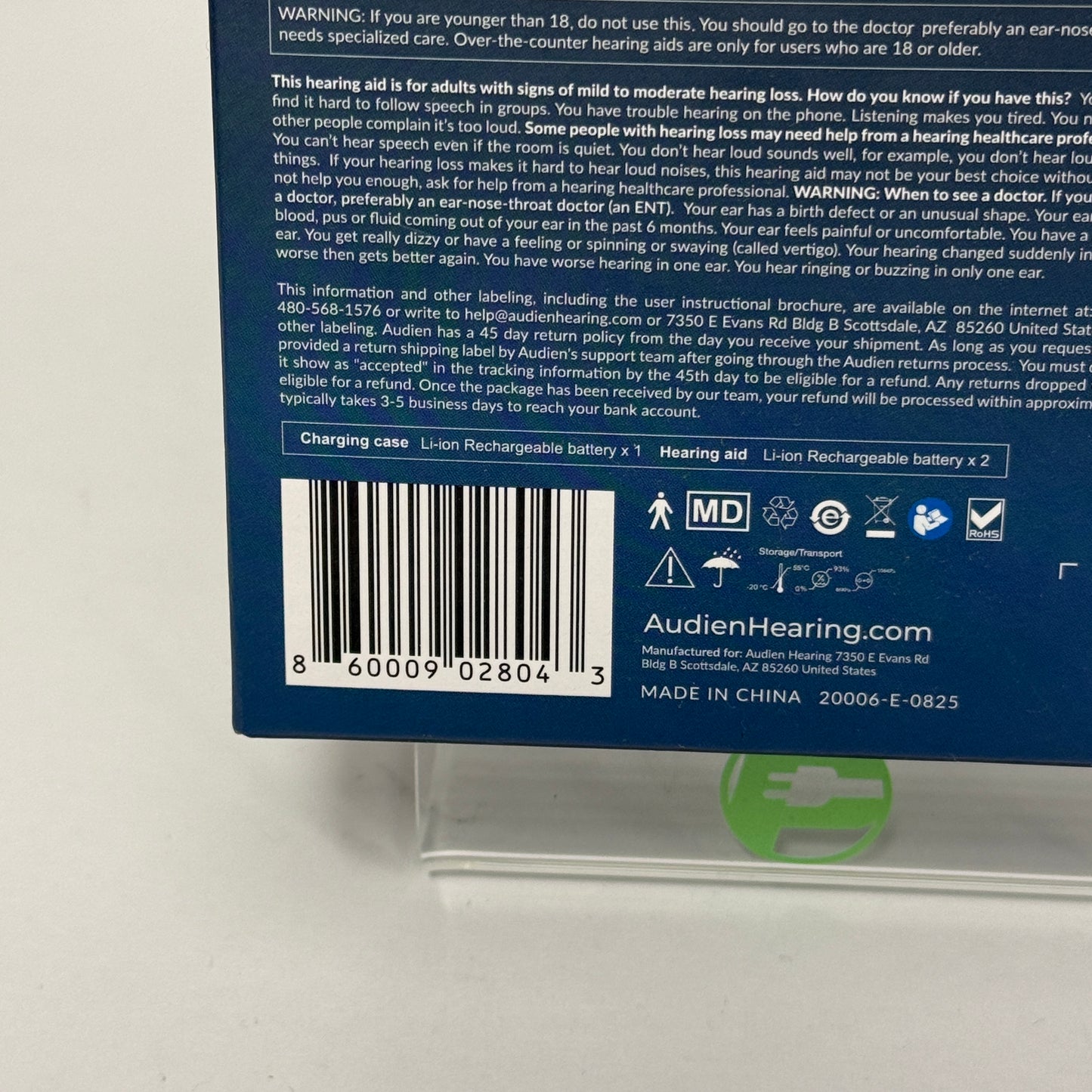 New Audien Atom Pro 2 Wireless Rechargeable OTC Hearing Aid