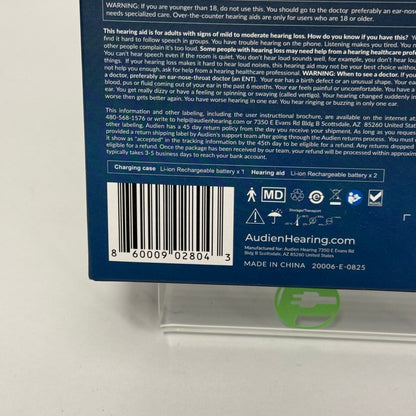 New Audien Atom Pro 2 Wireless Rechargeable OTC Hearing Aid