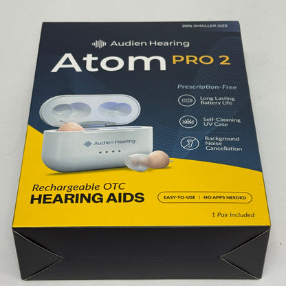 New Audien Atom Pro 2 Wireless Rechargeable OTC Hearing Aid