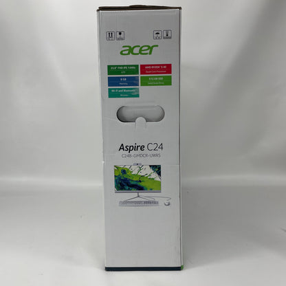 New Acer Aspire C24 GMDCR-UWR5 23.8" Ryzen 5 40 2.80GHz 8GB RAM 512GB SSD AMD