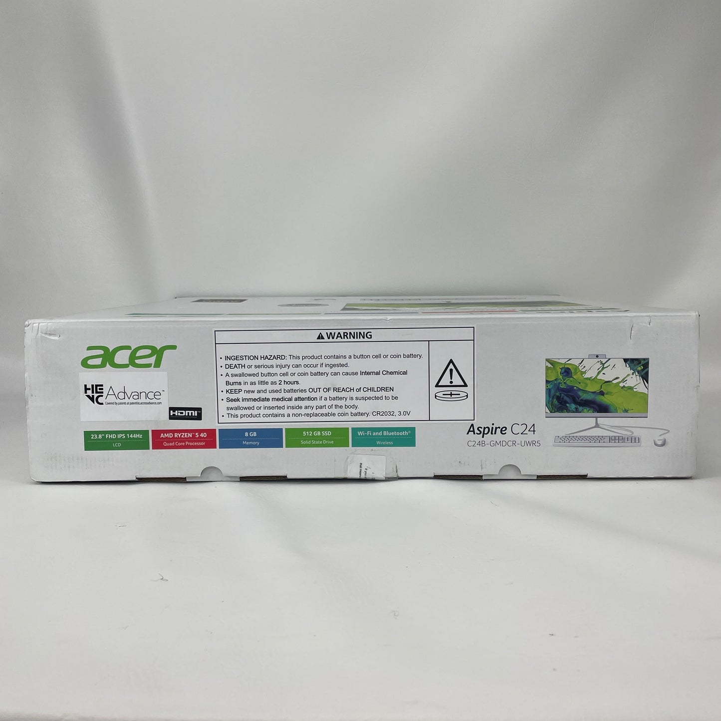 New Acer Aspire C24 GMDCR-UWR5 23.8" Ryzen 5 40 2.80GHz 8GB RAM 512GB SSD AMD