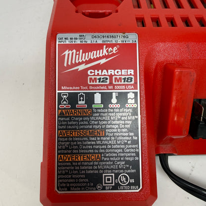 Milwaukee M12 & M18 Multi-Voltage Battery Charger 48-59-1812