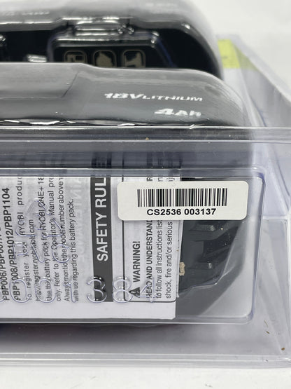 New Ryobi 18V ONE+ 4.0 Ah Lithium-Ion Battery (2-Pack) PBP2005