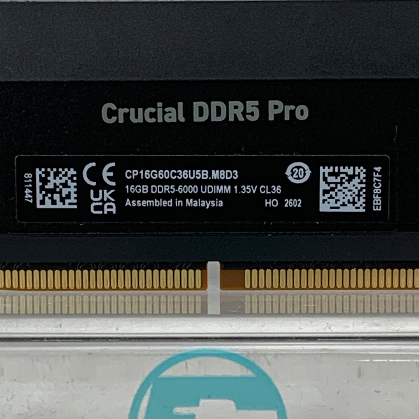 Crucial Pro 32GB Kit (2x16GB) DDR5 6000MHz CL36 Desktop RAM Memory CP16G60C36U5B