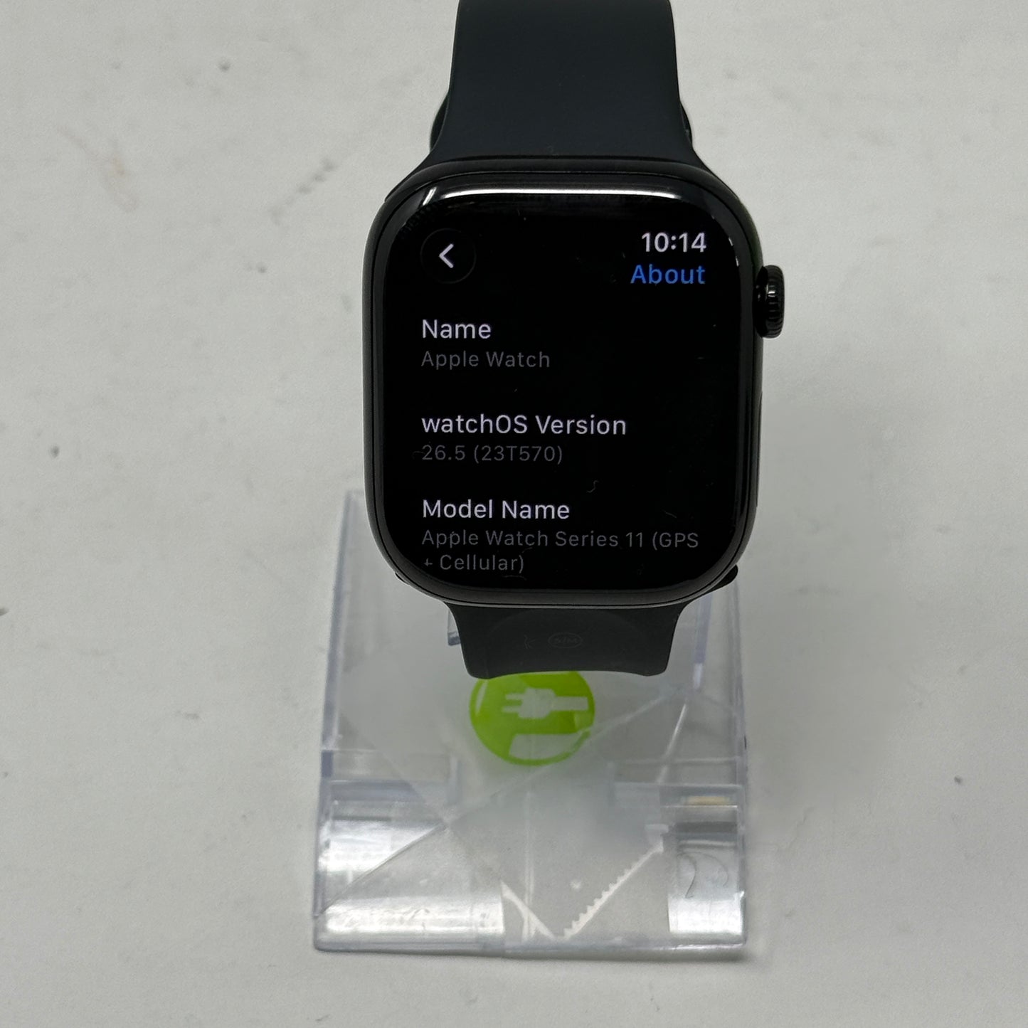 GPS Only Apple Watch Series 11 46MM Jet Black Aluminum Black Sport Band MFC24LW/A