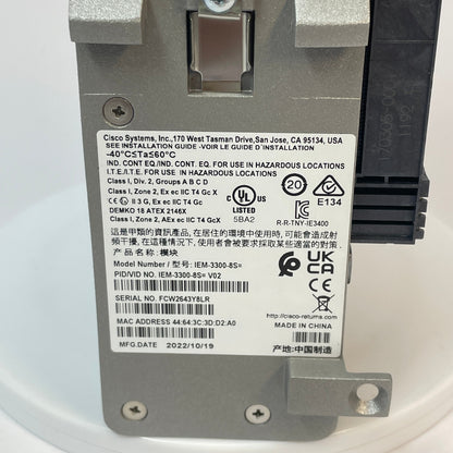 Cisco IEM-3300-8S Industrial Ethernet Expansion Module for IE3300