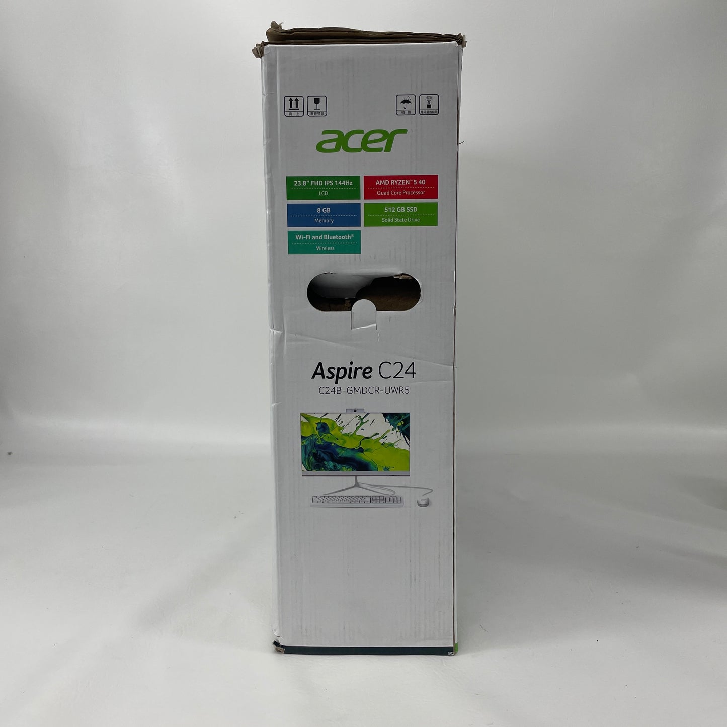 New Acer Aspire C24 GMDCR-UWR5 23.8" Ryzen 5 40 2.80GHz 8GB RAM 512GB SSD AMD