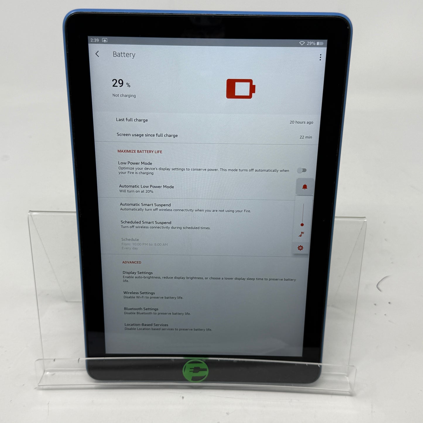 WiFi Only Amazon Kindle Fire HD 10 13th Gen 32GB Blue TG425K