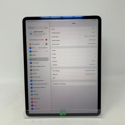 WiFi Only Apple iPad Air 13" M3 512GB Space Gray MCNT4LL/A