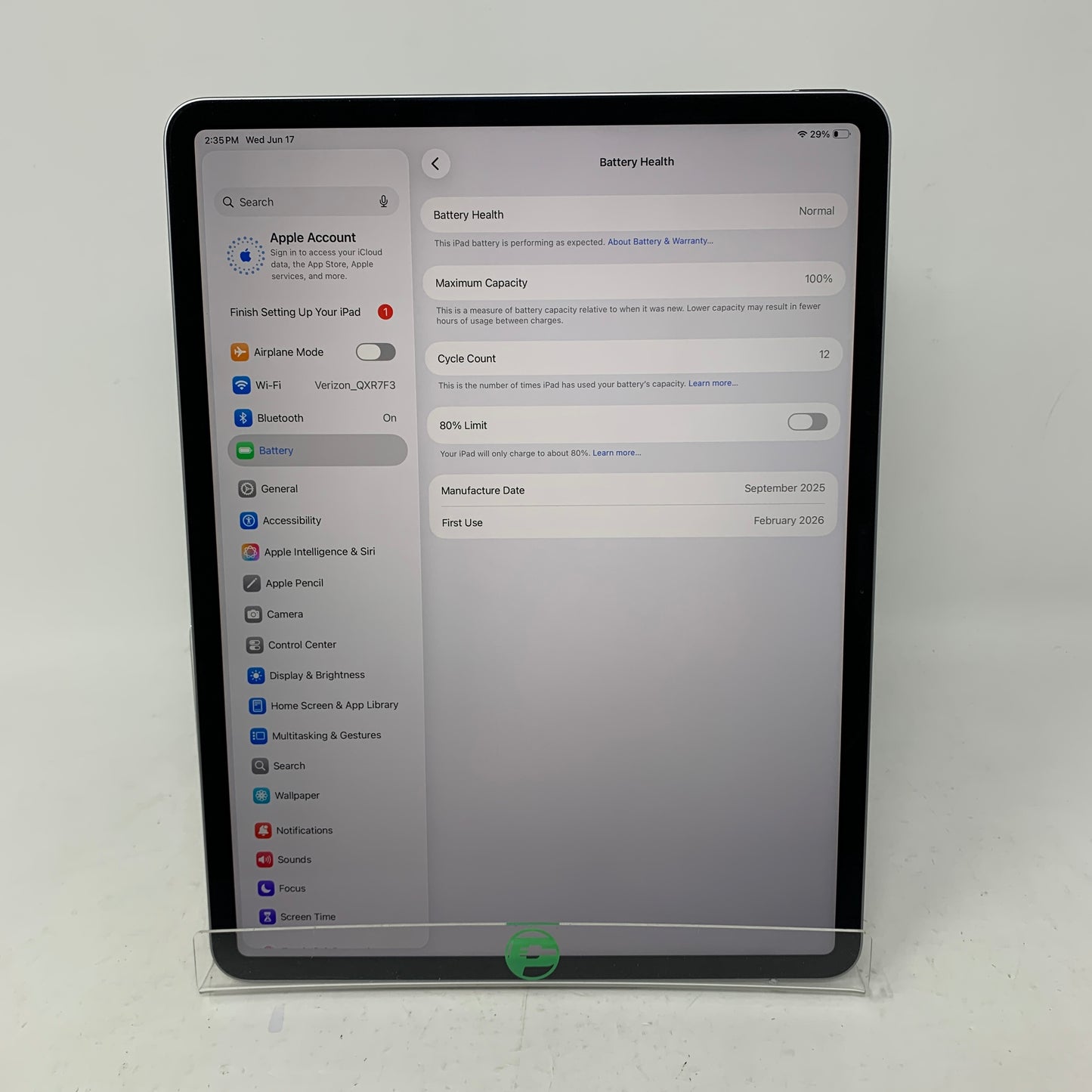 WiFi Only Apple iPad Air 13" M3 512GB Space Gray MCNT4LL/A