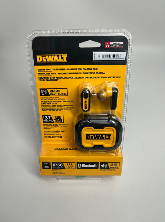 New DeWalt Wireless Earbuds Yellow DXMA1902092