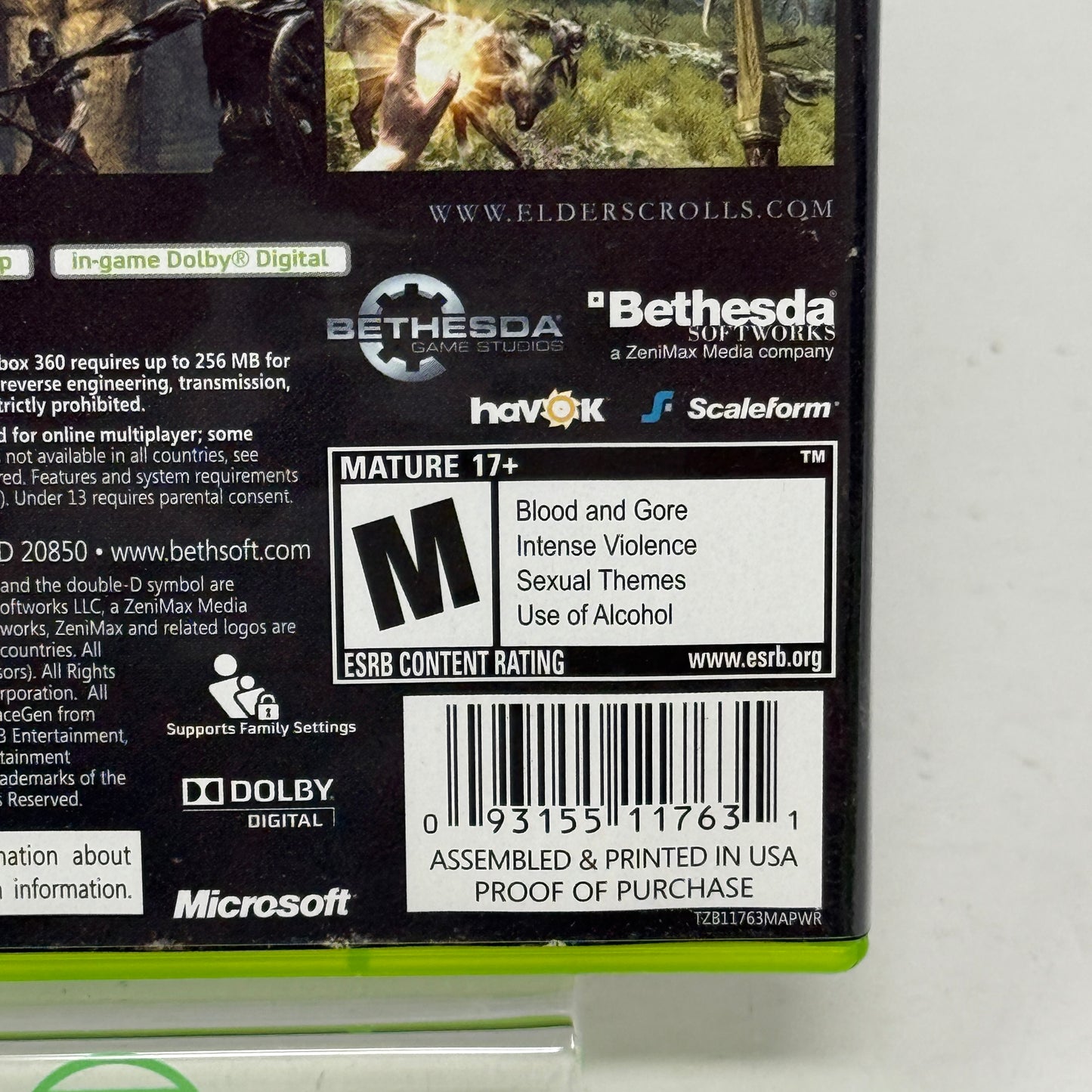 Elder Scrolls V: Skyrim (Microsoft Xbox 360, 2011)