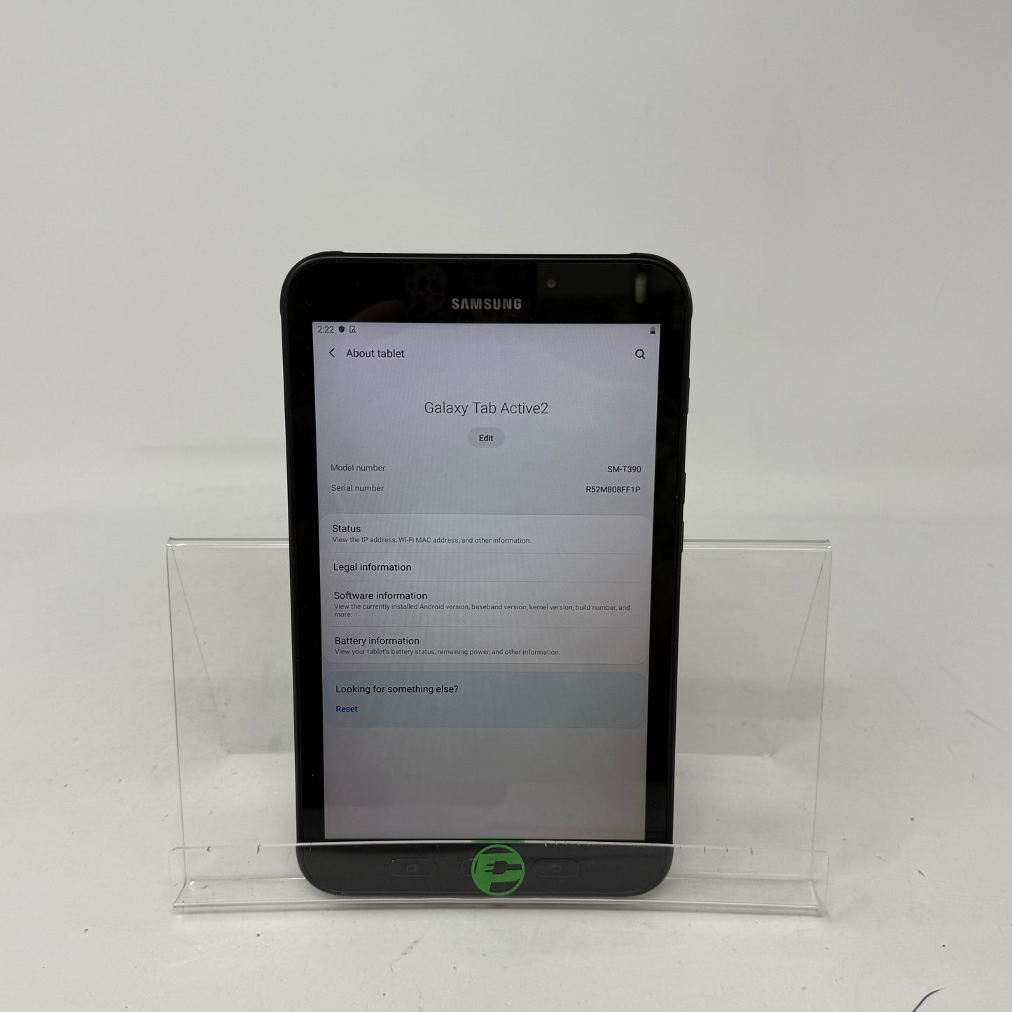 WiFi Only Samsung Galaxy Tab Active2 8.0" 16GB Black SM-T390