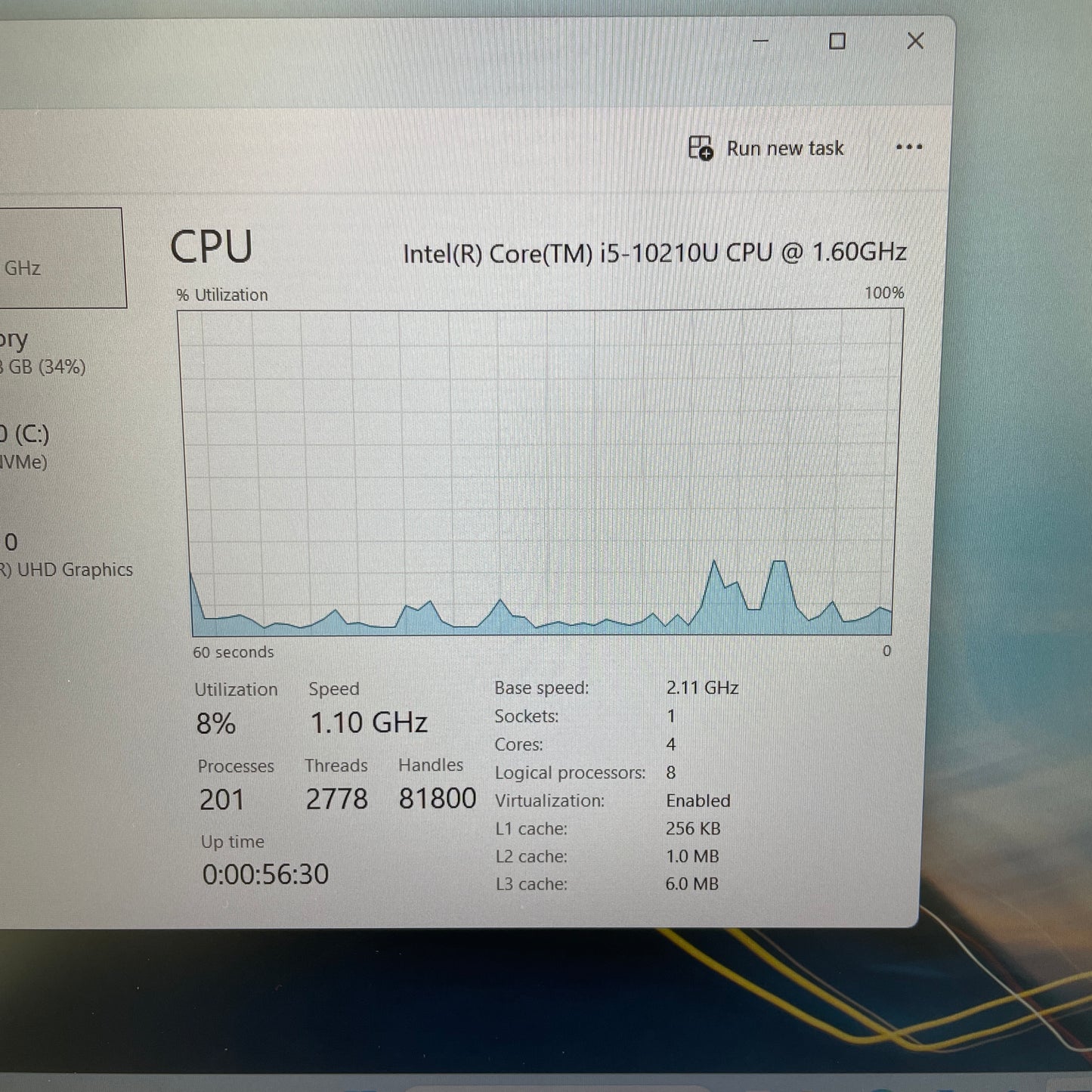 HP EliteBook FEC3A8C 14" I5-10210U 1.6GHz 16GB RAM 256GB SSD