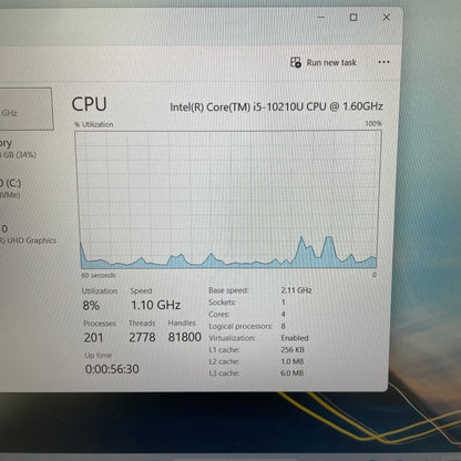HP EliteBook FEC3A8C 14" I5-10210U 1.6GHz 16GB RAM 256GB SSD
