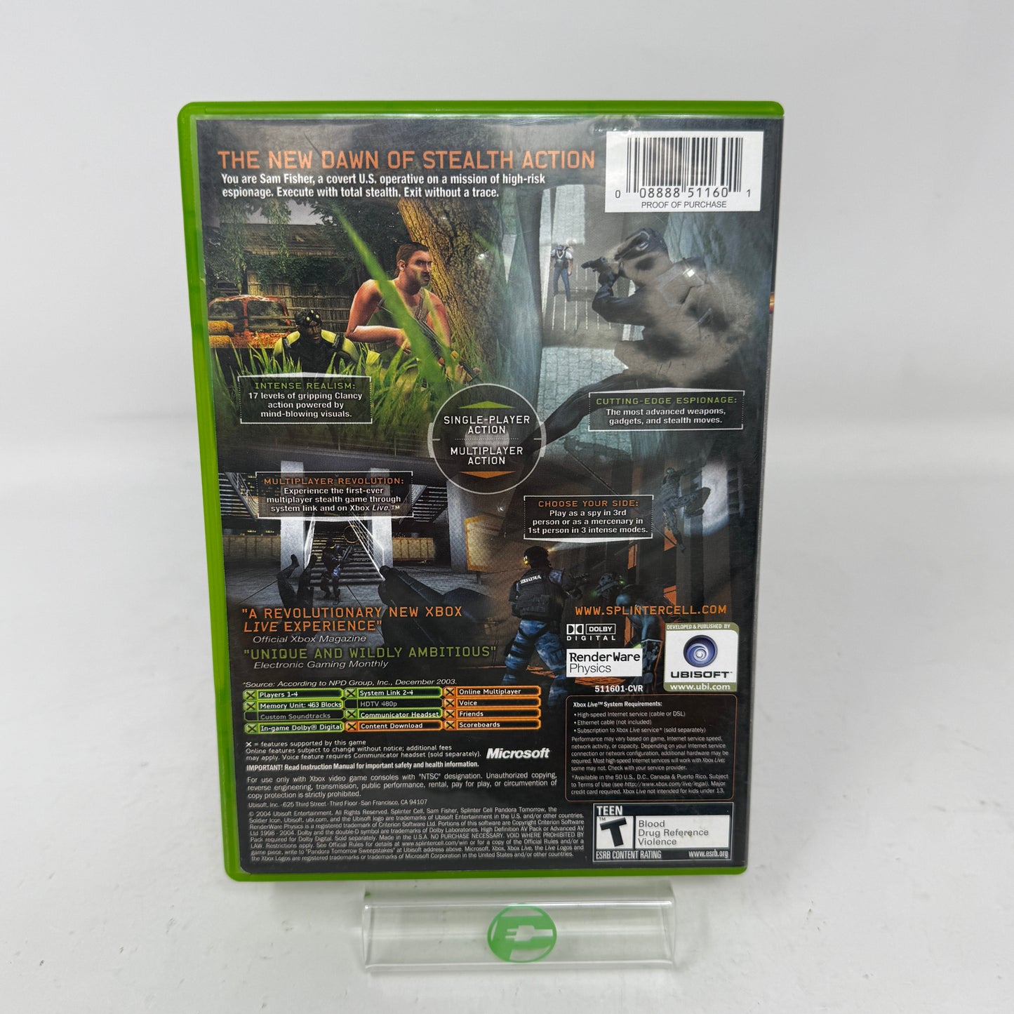 Tom Clancy's Splinter Cell: Pandora Tomorrow (Xbox, 2004) Complete Tested